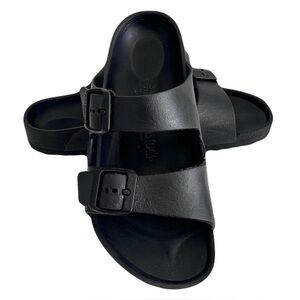 Birkenstock Black ‘Arizona’ Kids EVA Rubber Sandals, Size 34